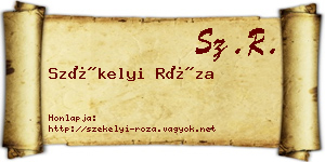 Székelyi Róza névjegykártya