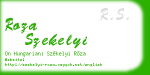 roza szekelyi business card
