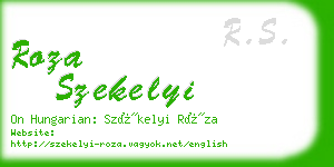 roza szekelyi business card